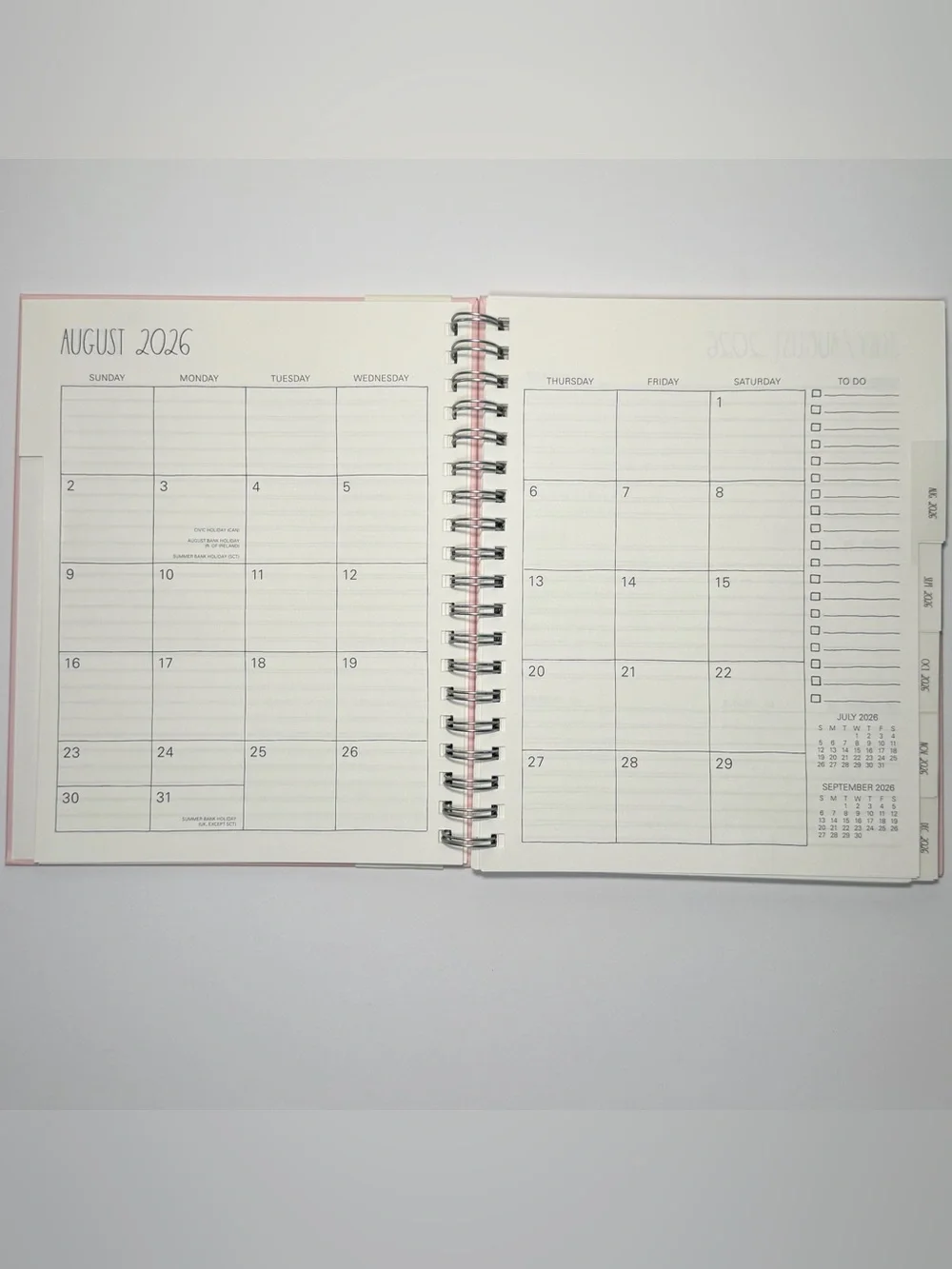 Rae Dunn 2026-2027 Large Size 17-month Planner MAKE IT HAPPEN (White/Pink)